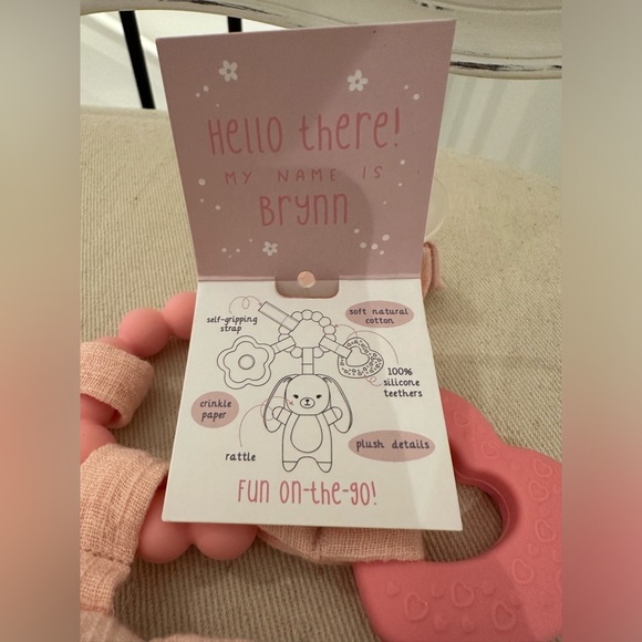 Stephen Joseph NWT Linen Stroller Toy Brynn Bunny - Picture 6 of 8